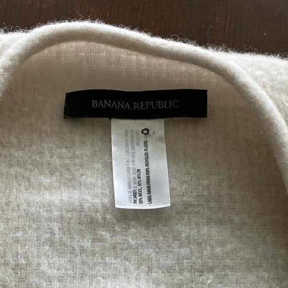Banana Republic Border Stripe Wool-Blend Poncho - Picture 4 of 8